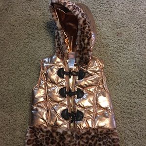 Little Lass Ross Gold Girls Vest